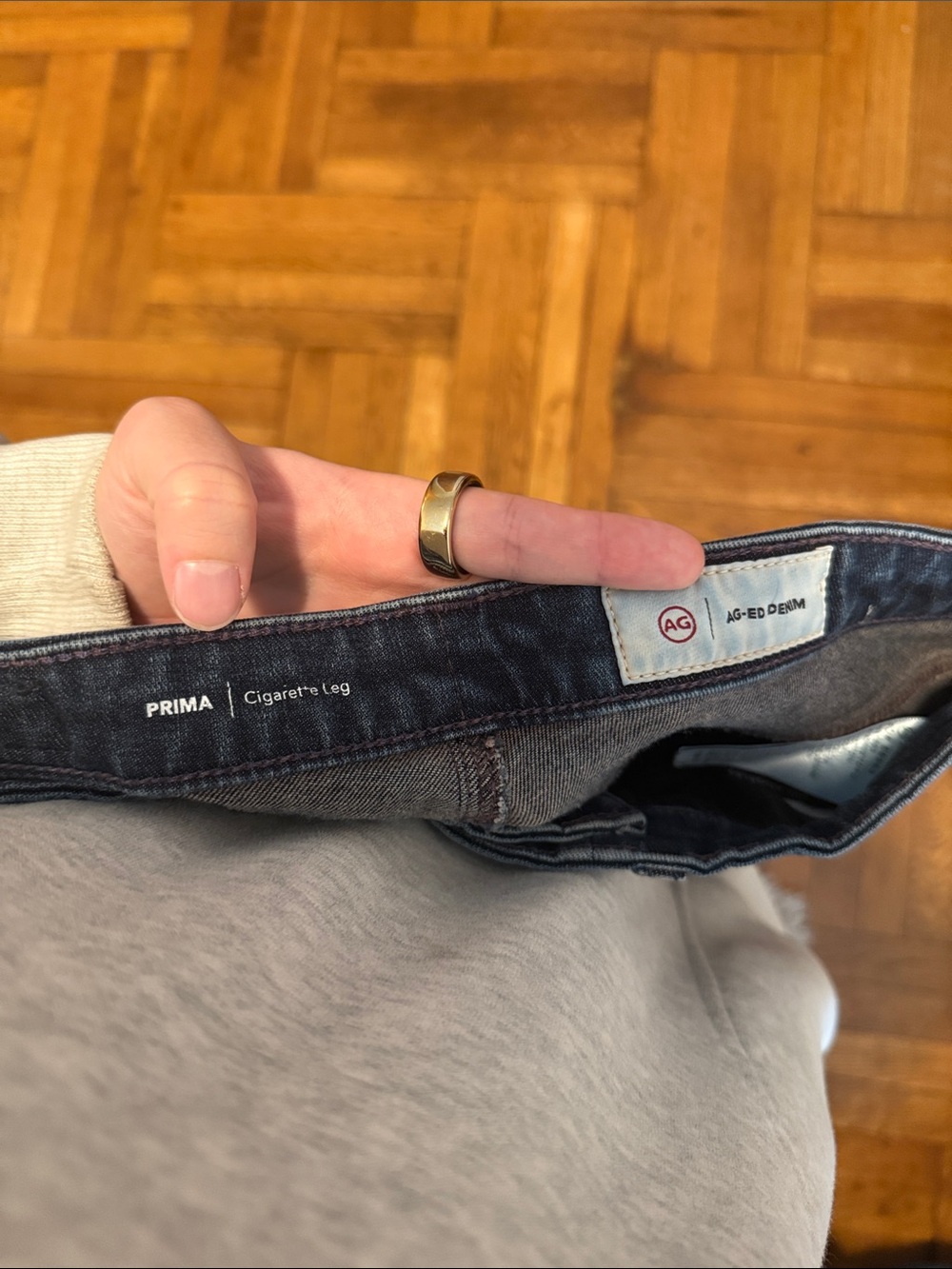 Ag Adriano Goldschmied Prima Cigarette Leg Dark Blue Jeans